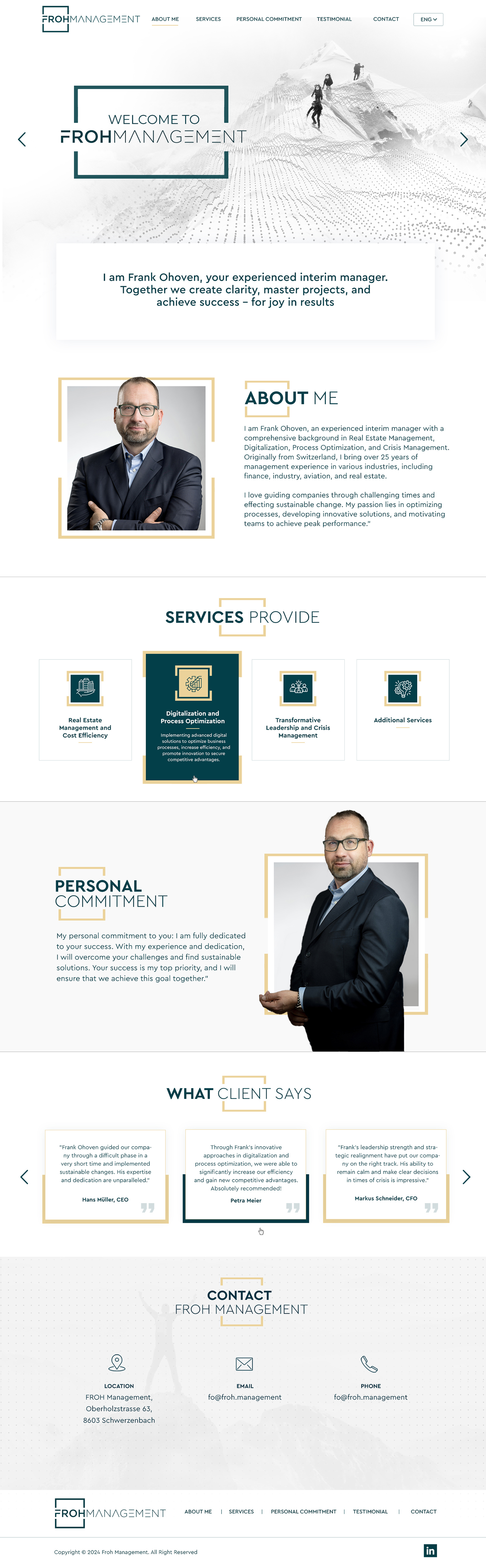 Web Design par Blue Sparrow pour frohmanagement | Design #33102673