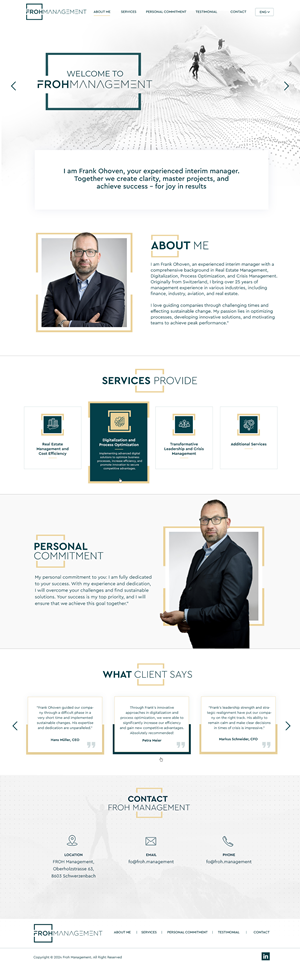 Web Design by Blue Sparrow for frohmanagement | Design: #33102673