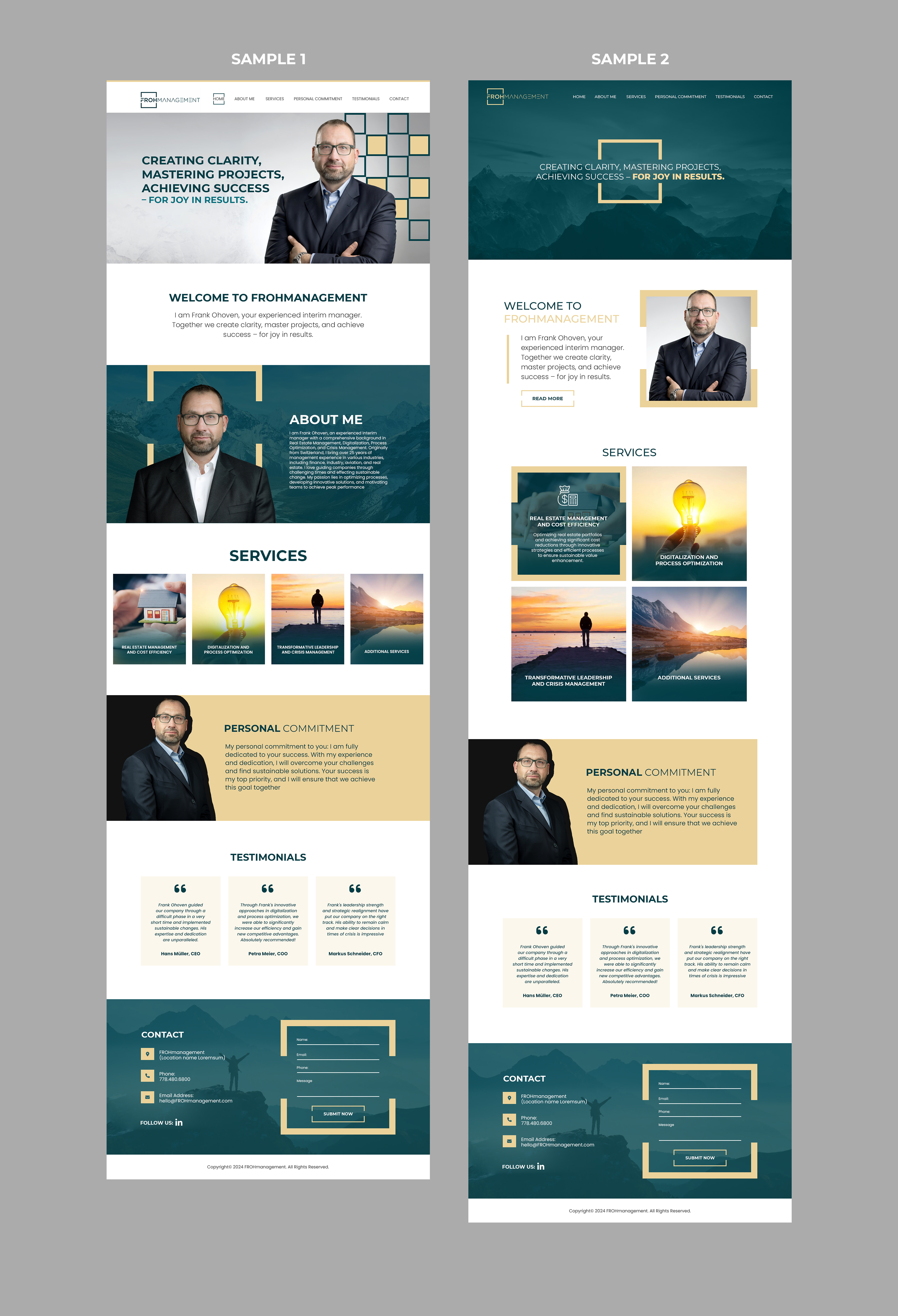 Web Design par MAHABA pour frohmanagement | Design #33064472