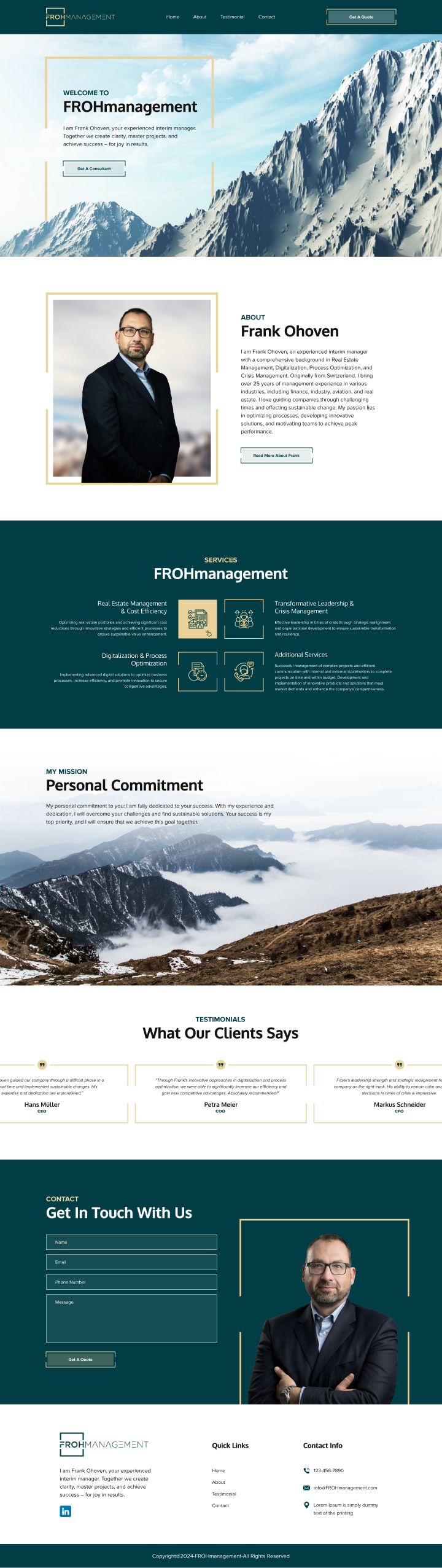 Web-Design von Hafsa Fatymah für frohmanagement | Design #33076680