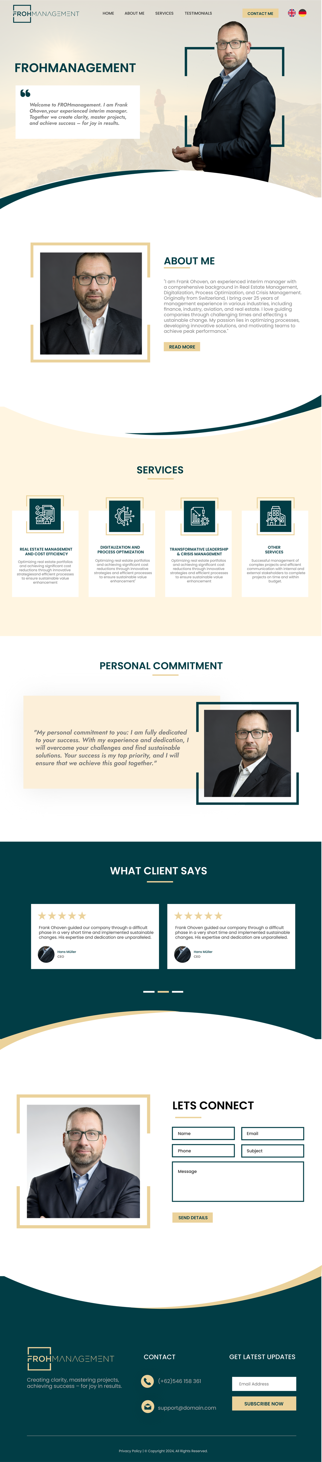 Web Design par WahDesign pour frohmanagement | Design #33073169