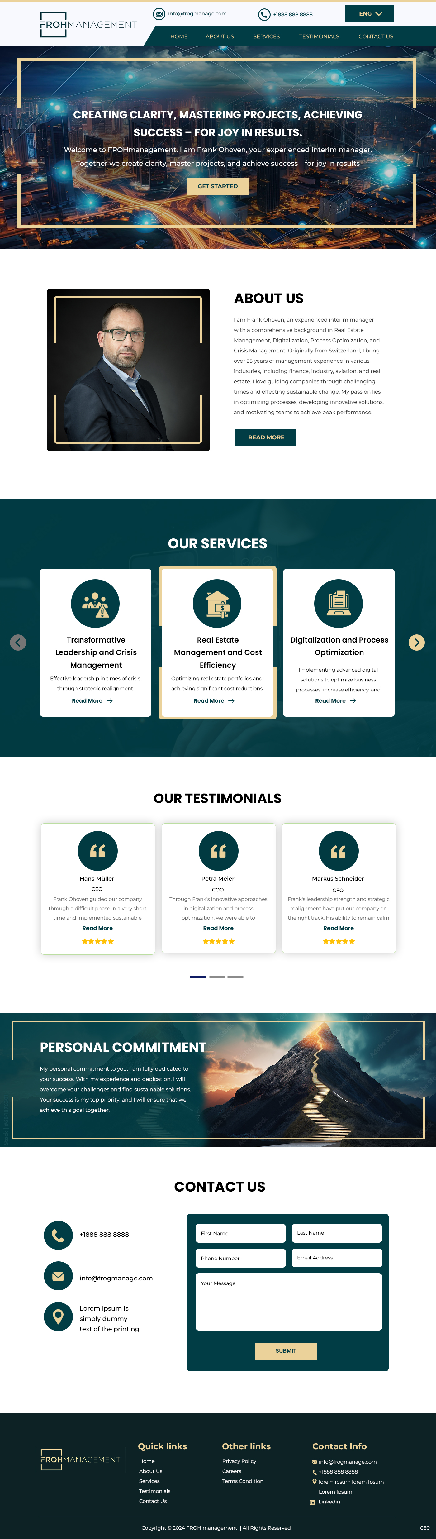 Web Design par pb pour frohmanagement | Design #33063611