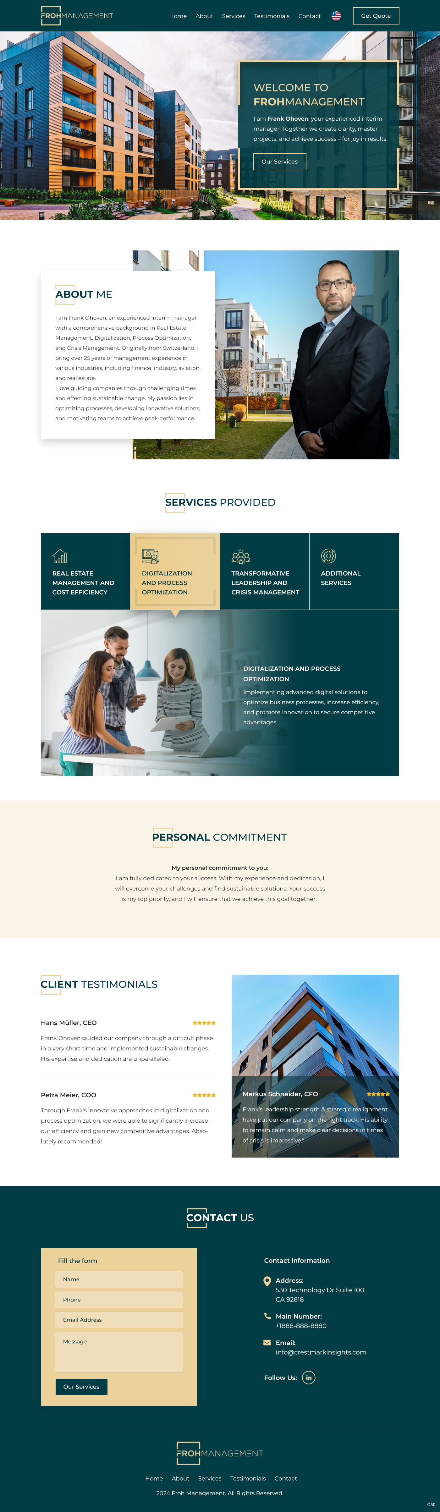Web Design par pb pour frohmanagement | Design #33063612