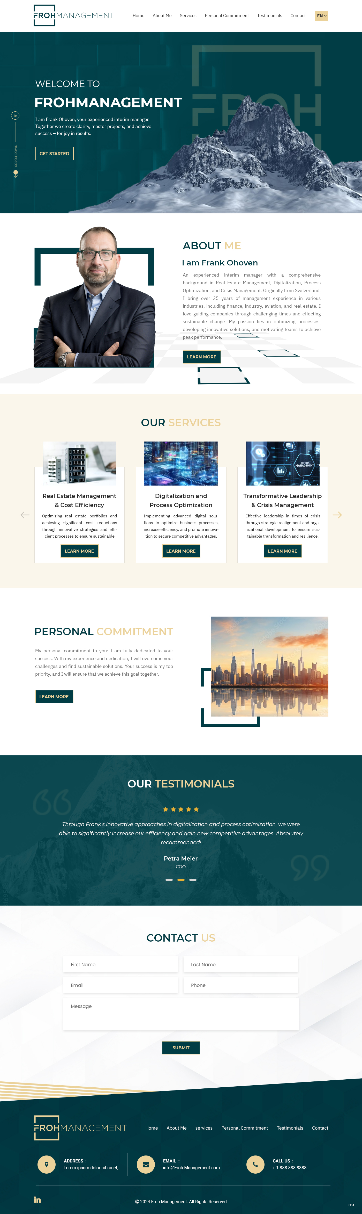 Web Design by pb for frohmanagement | Design #33063613