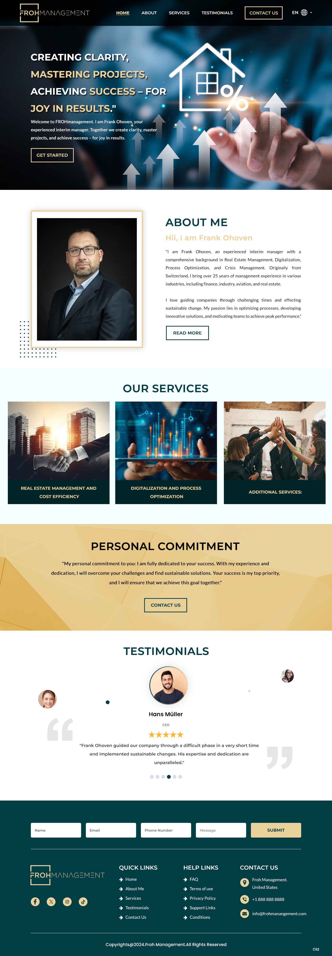 Web Design par pb pour frohmanagement | Design #33063614