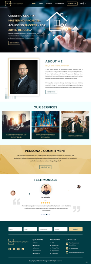 Web Design par pb pour frohmanagement | Design : #33063614
