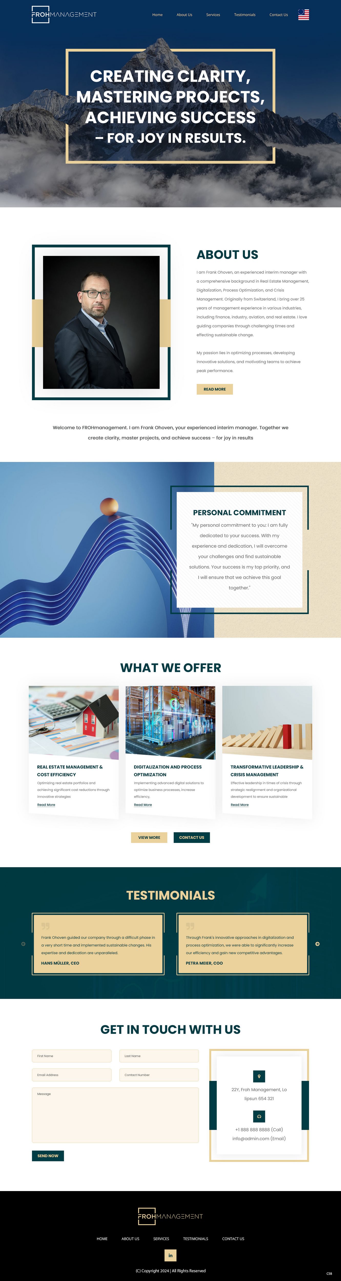 Web Design by pb for frohmanagement | Design #33063615