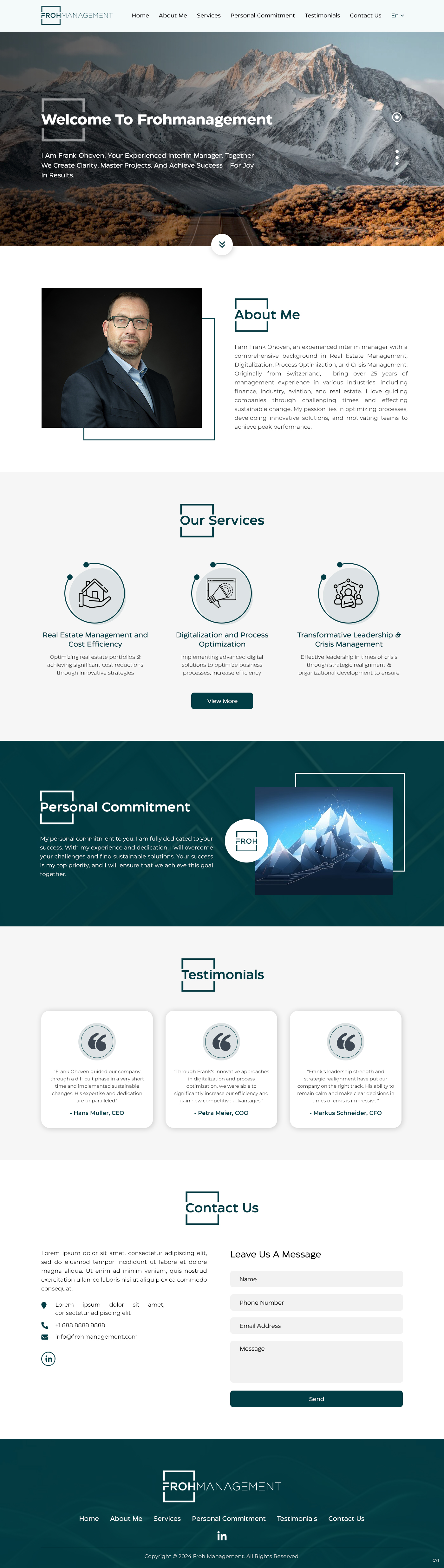 Web Design by pb for frohmanagement | Design #33063623