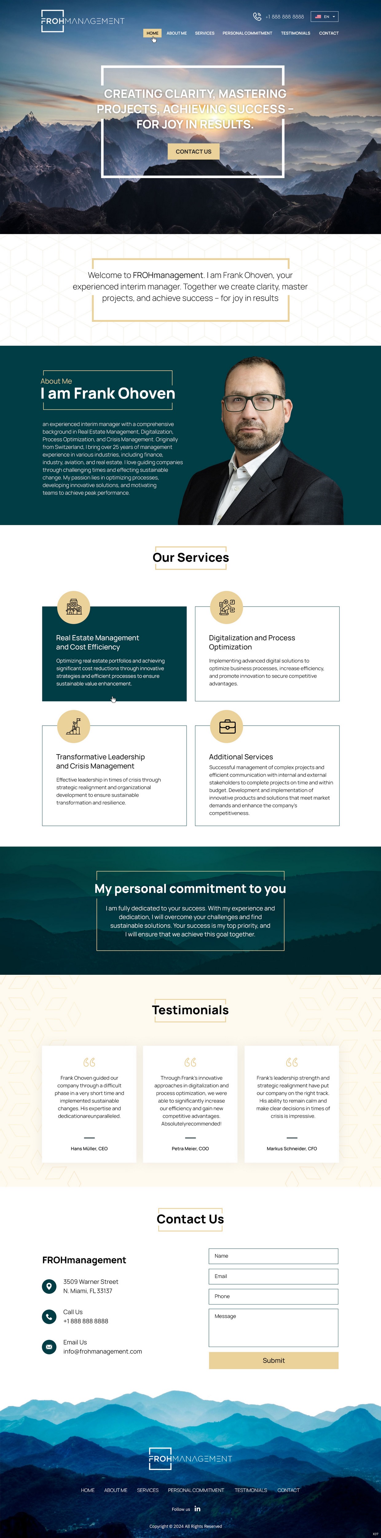 Web Design by pb for frohmanagement | Design #33063628