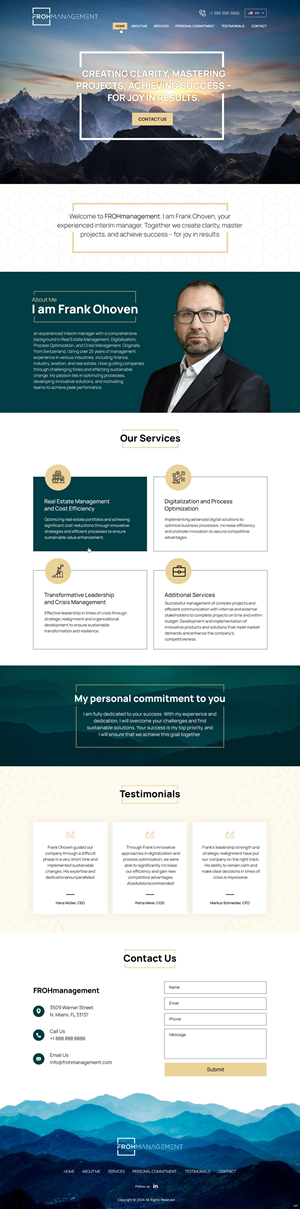 Web Design par pb pour frohmanagement | Design : #33063628