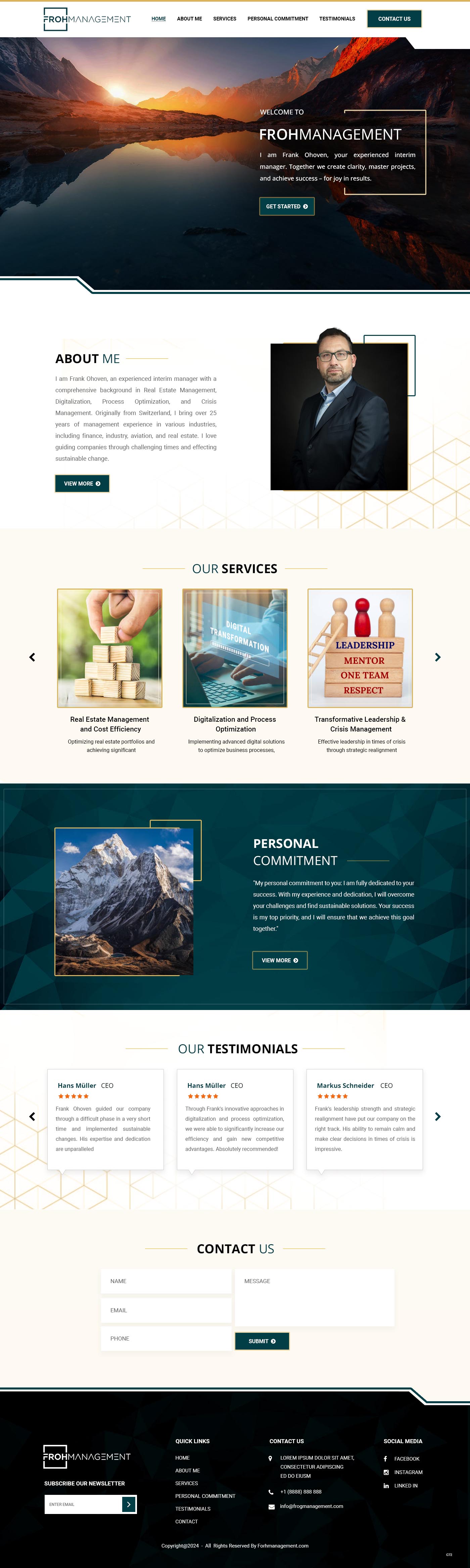 Web Design par pb pour frohmanagement | Design #33063630