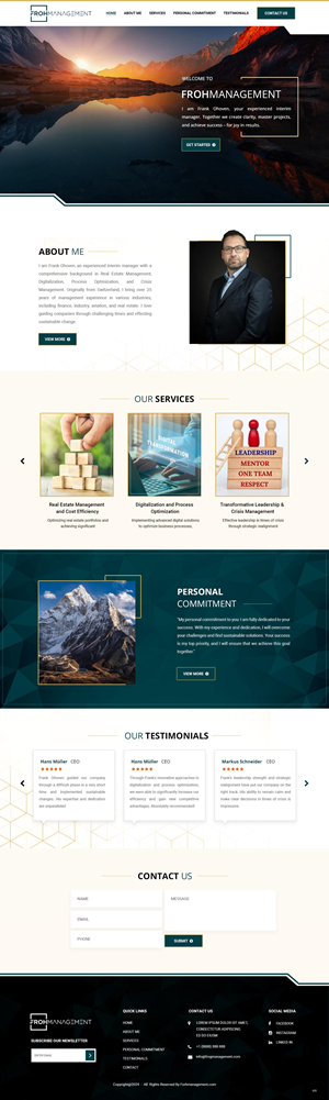 Web Design par pb pour frohmanagement | Design : #33063630