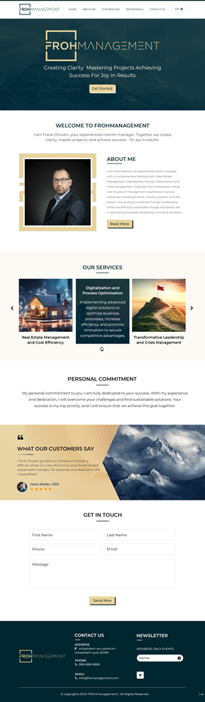 Web Design par pb pour frohmanagement | Design : #33071148
