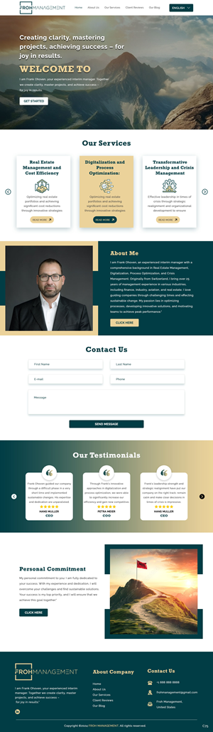 Web Design par pb pour frohmanagement | Design : #33071149