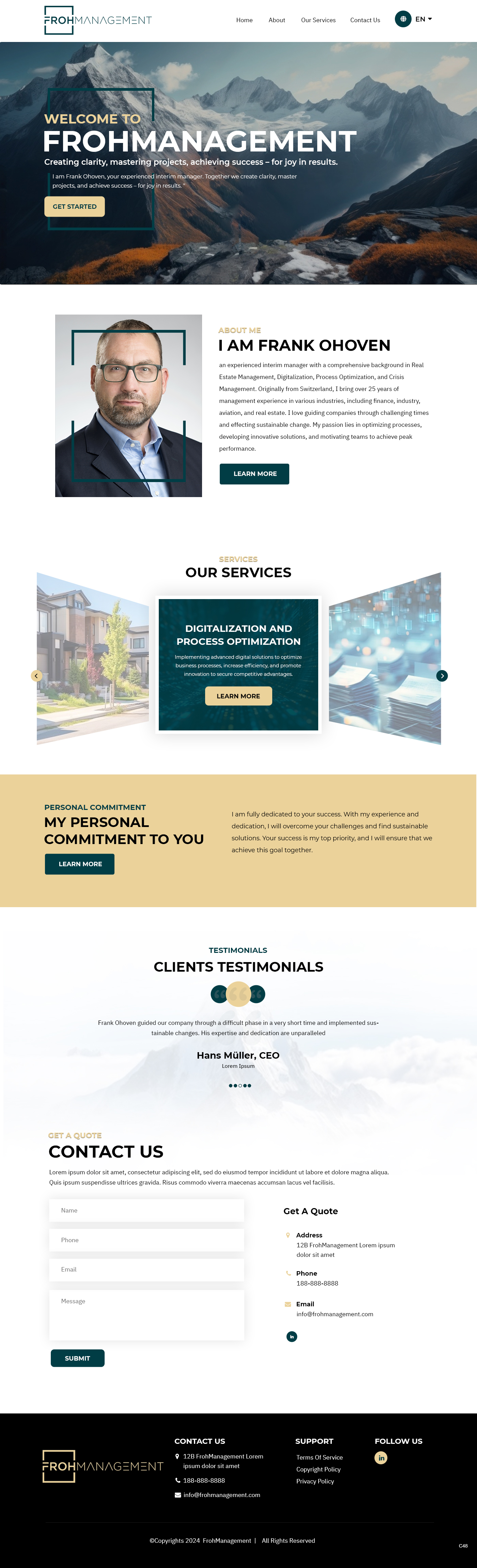 Web Design by pb for frohmanagement | Design #33071150