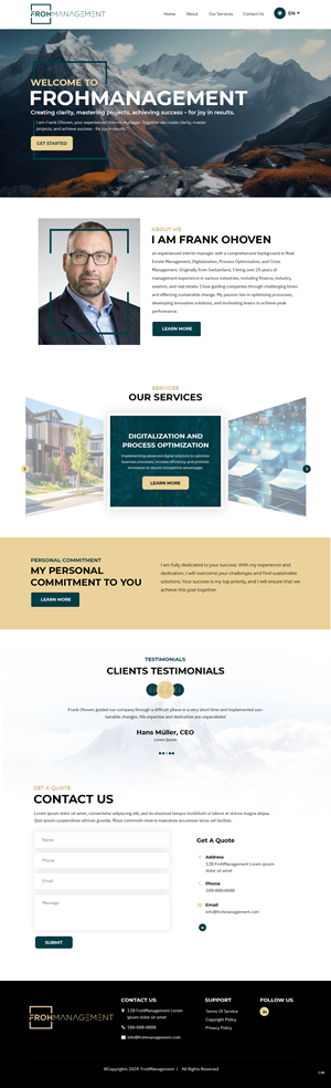 Web Design par pb pour frohmanagement | Design : #33071150