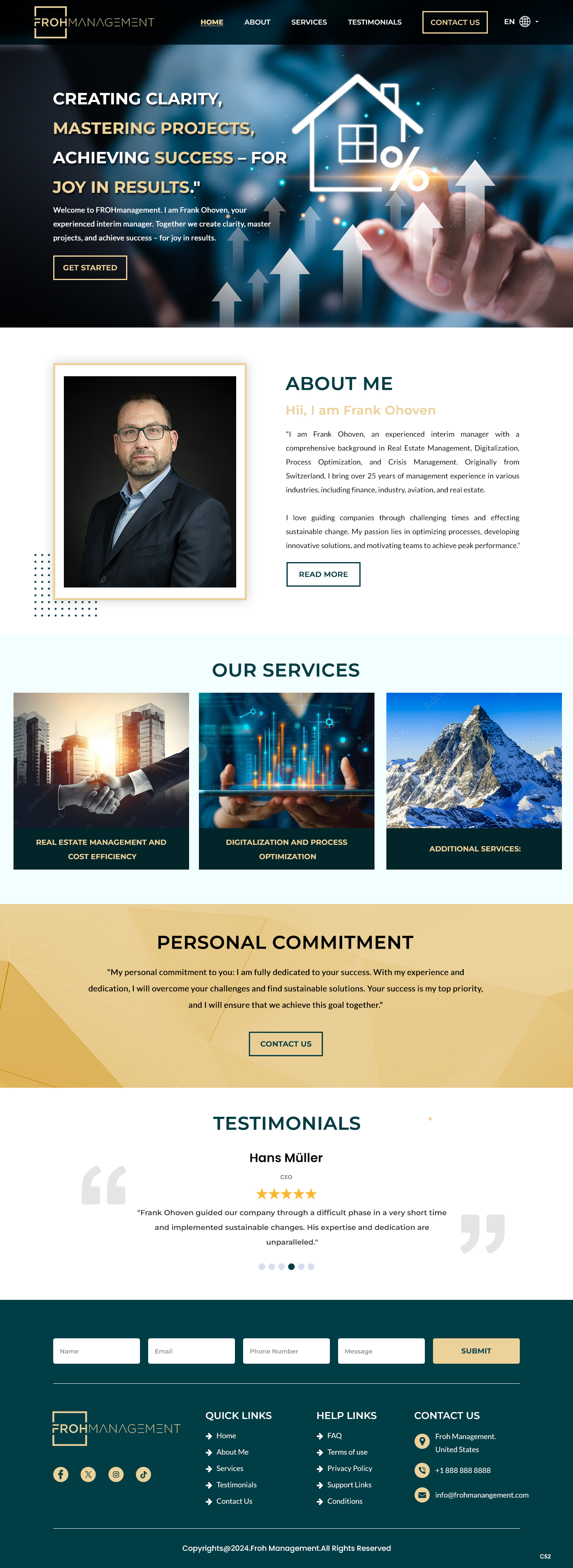 Web Design by pb for frohmanagement | Design #33071151