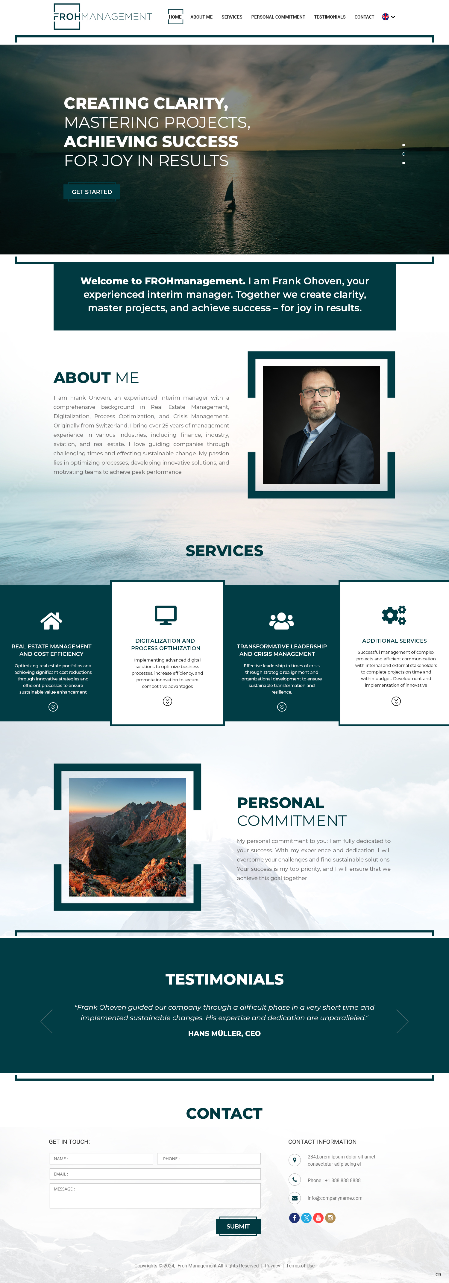 Web Design par pb pour frohmanagement | Design #33071152