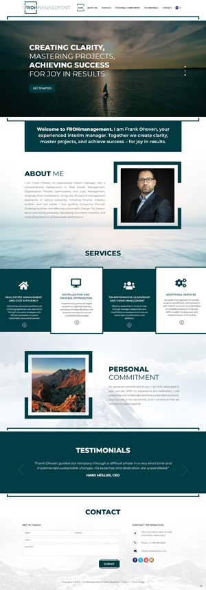 Web Design par pb pour frohmanagement | Design : #33071152