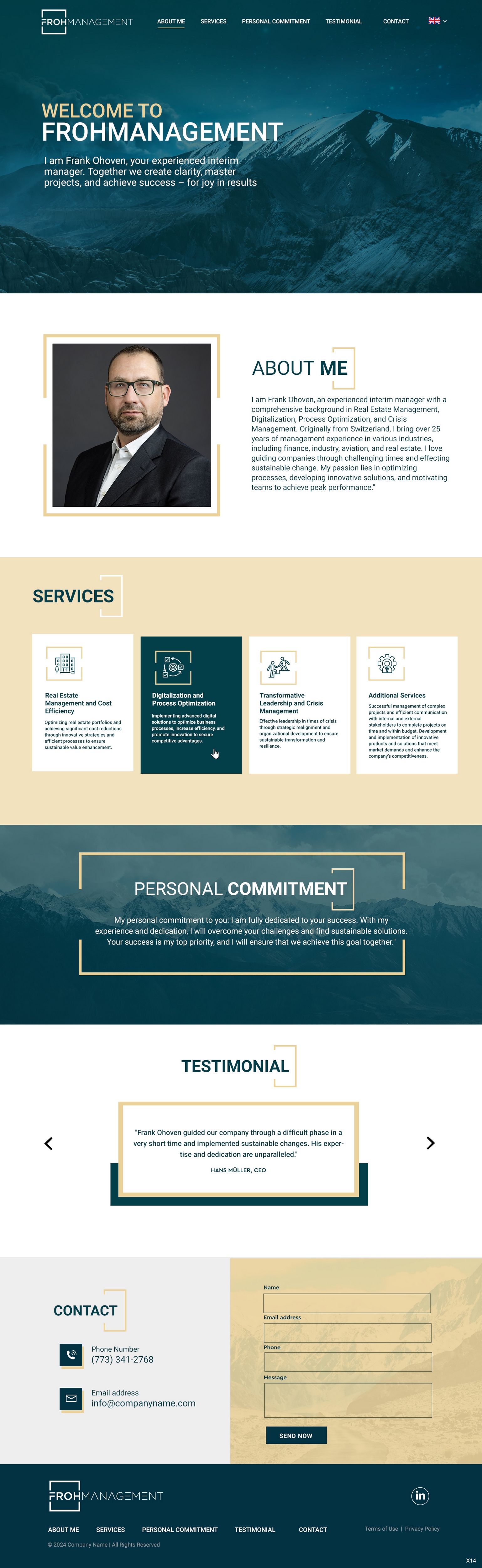 Web Design par pb pour frohmanagement | Design #33071154