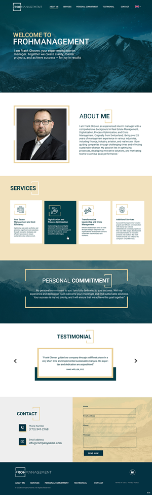 Web Design par pb pour frohmanagement | Design : #33071154