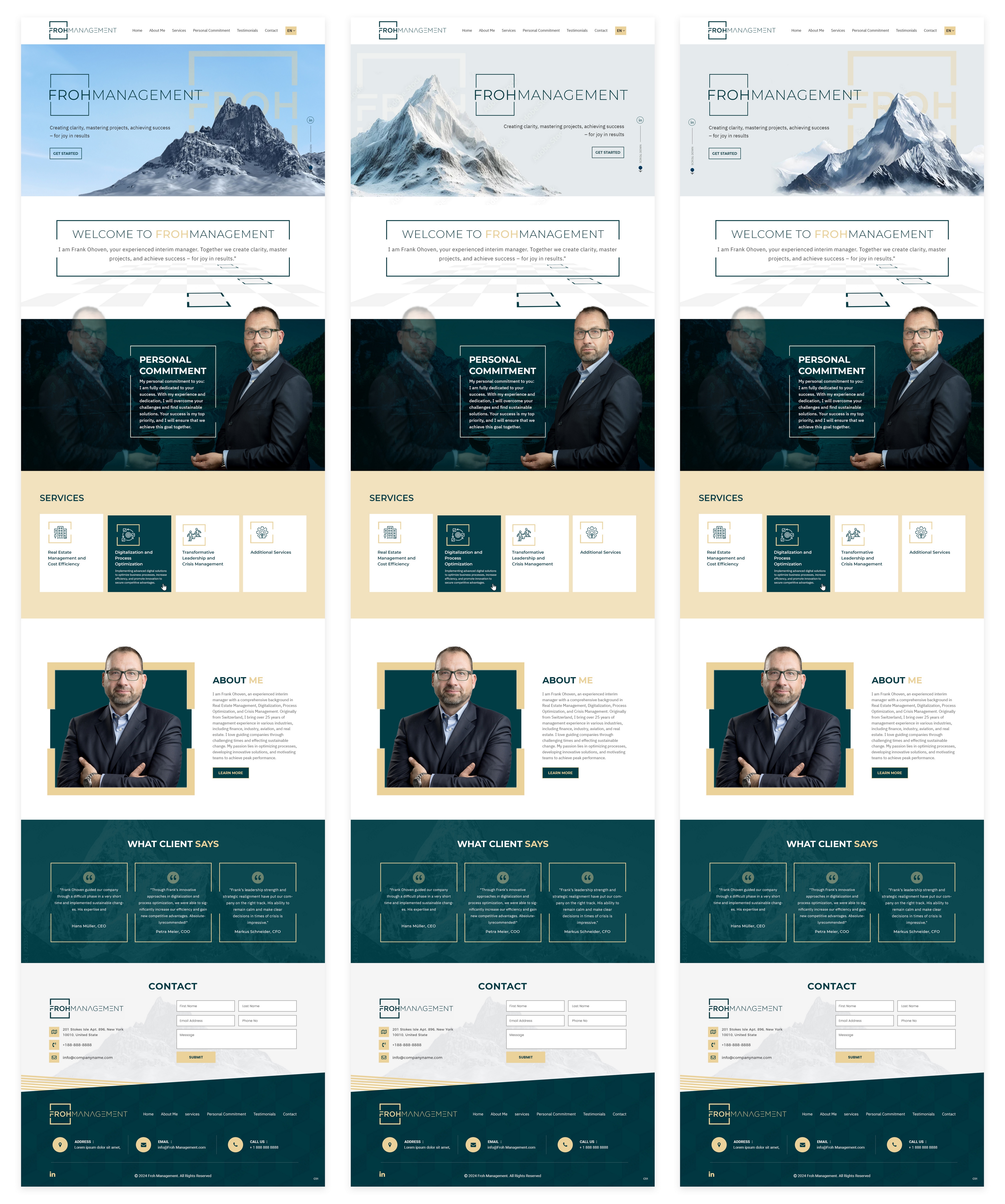 Web Design by pb for frohmanagement | Design #33078954