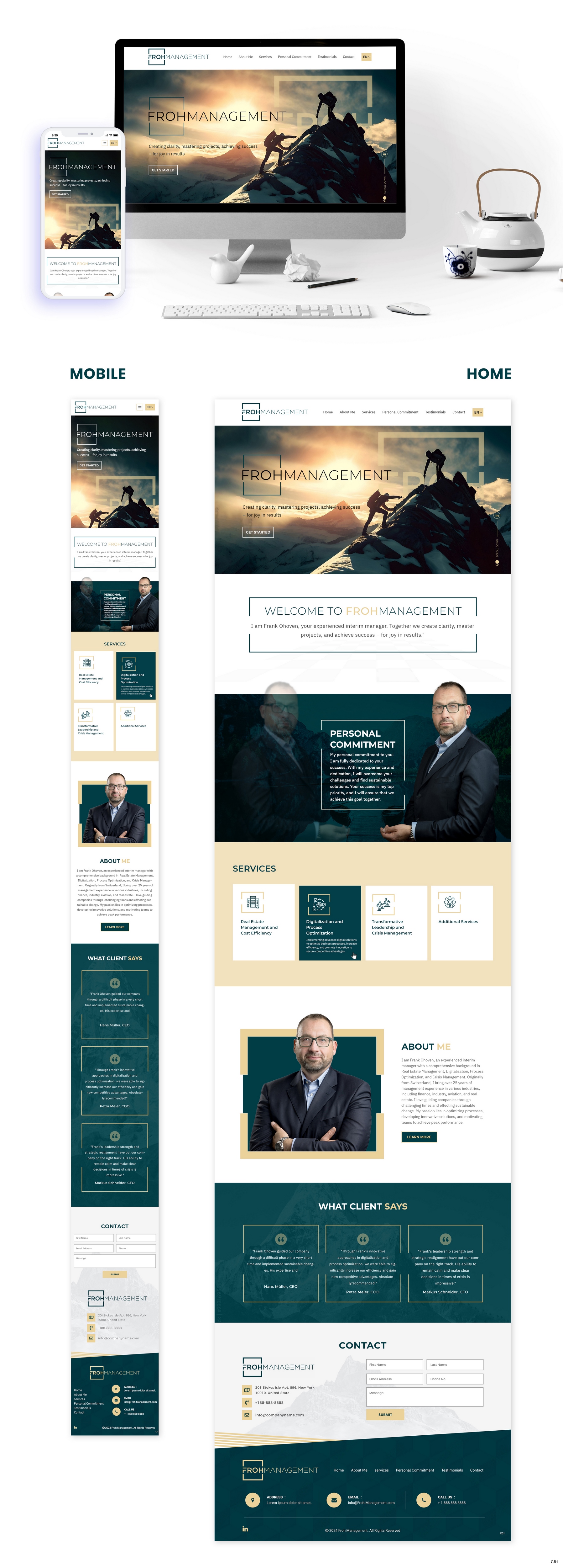 Web Design par pb pour frohmanagement | Design #33093307