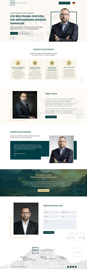 Web Design by Sbss for frohmanagement | Design: #33069676