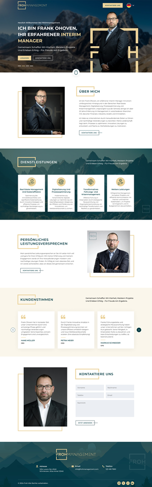 Web Design by Sbss for frohmanagement | Design: #33069677