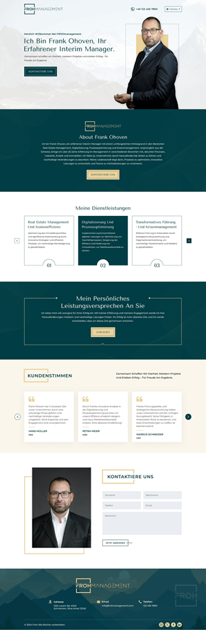 Web Design by Sbss for frohmanagement | Design: #33070375