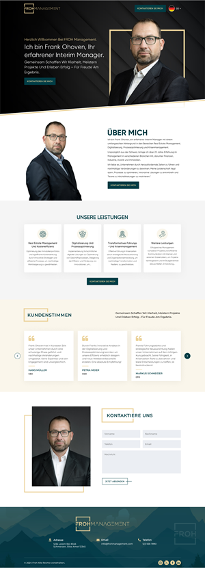 Web Design by Sbss for frohmanagement | Design: #33070376