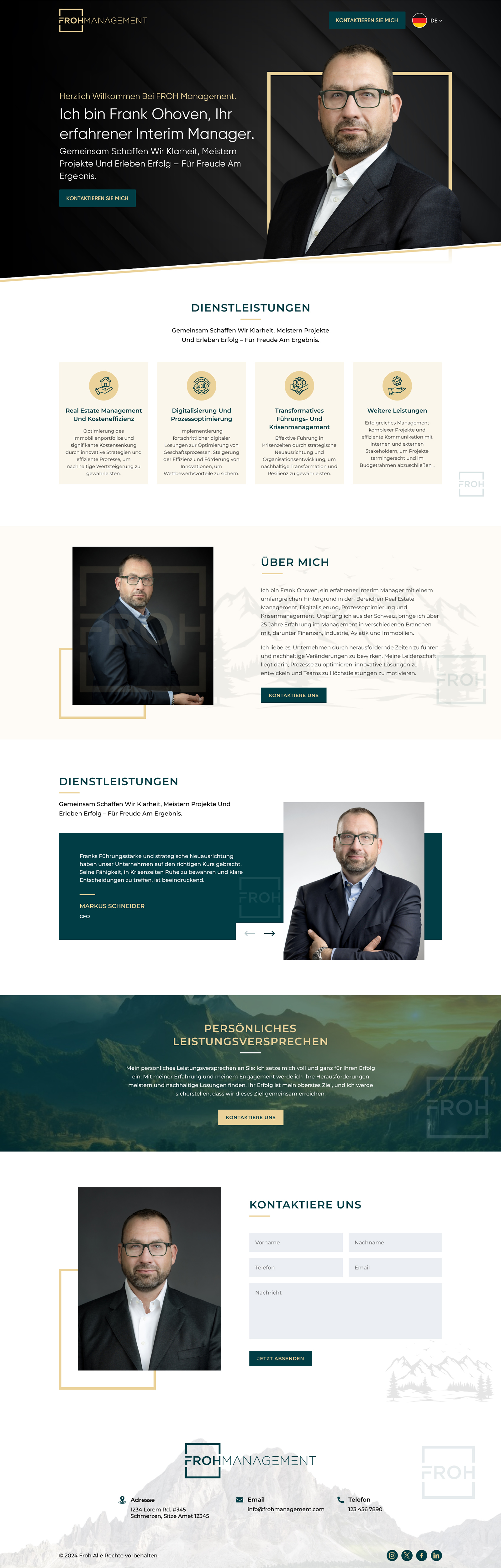 Web Design by Sbss for frohmanagement | Design #33070378