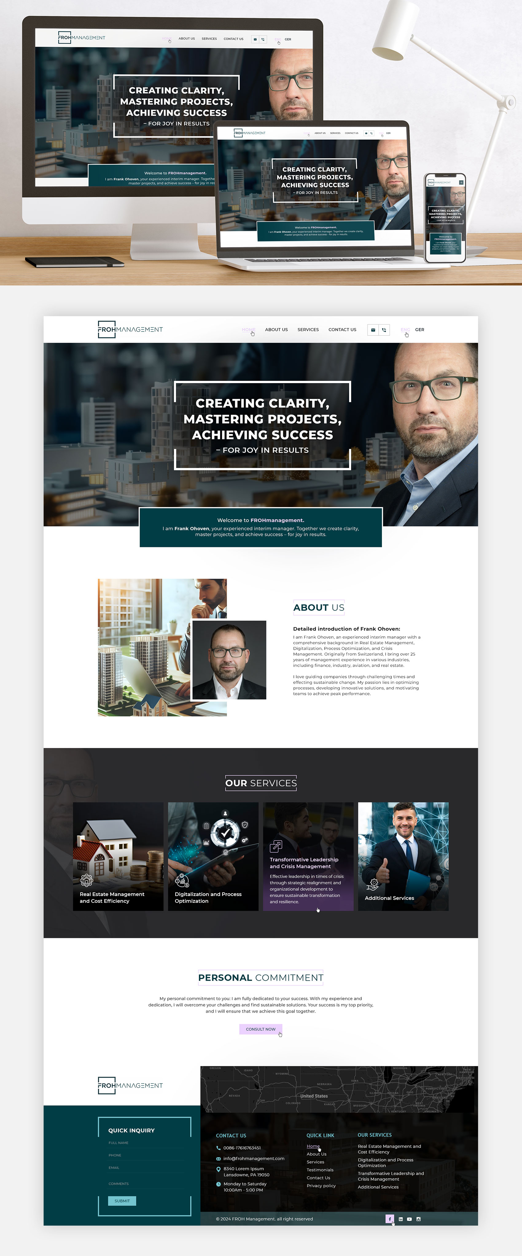 Web-Design von Ved Web Services für frohmanagement | Design #33066329