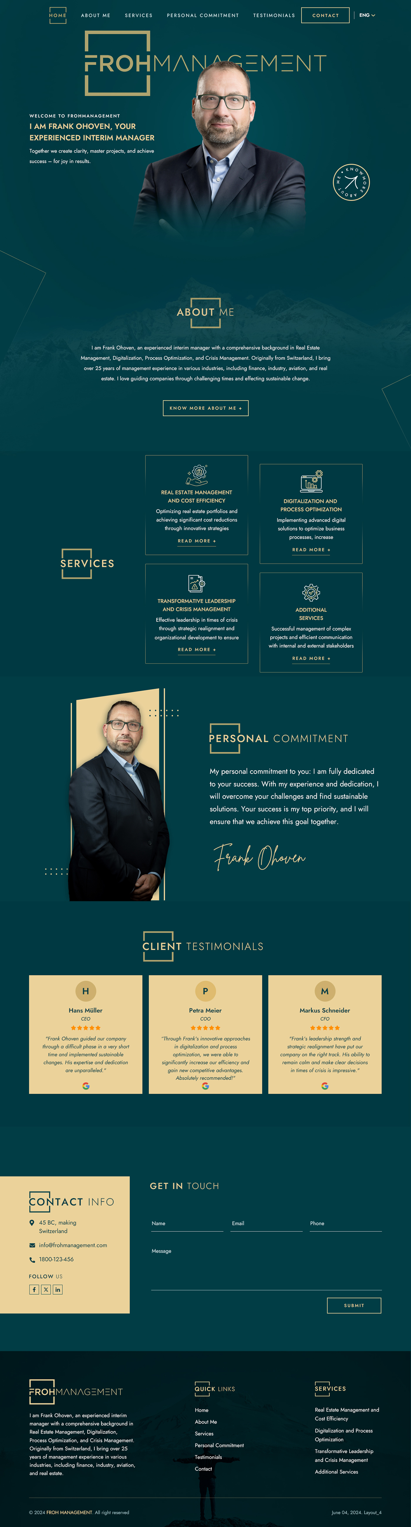 Web-Design von sai.designer87 für frohmanagement | Design #33069685