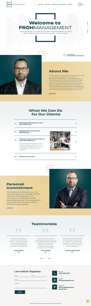 Web-Design von nzdesigners für frohmanagement | Design: #33076416