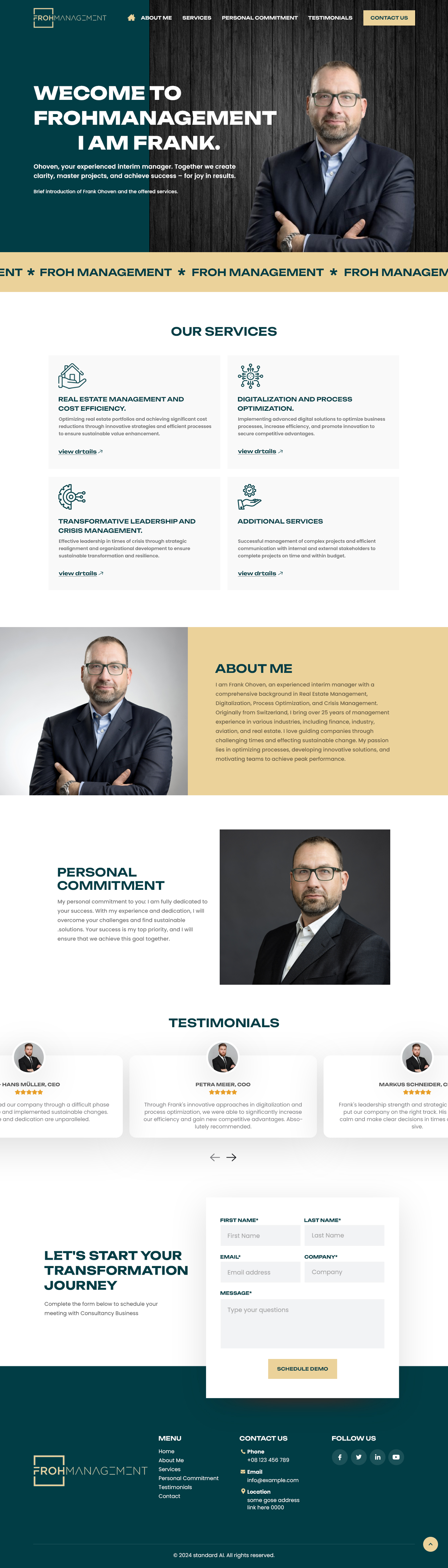 Web-Design von NZ Creatives für frohmanagement | Design #33096133