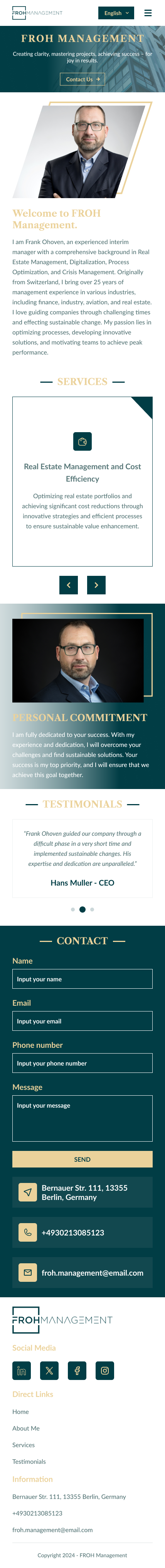 Web-Design von Taufik H für frohmanagement | Design #33076947