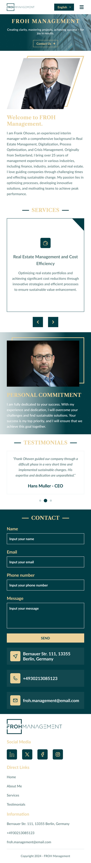 Web Design par Taufik H pour frohmanagement | Design : #33076947