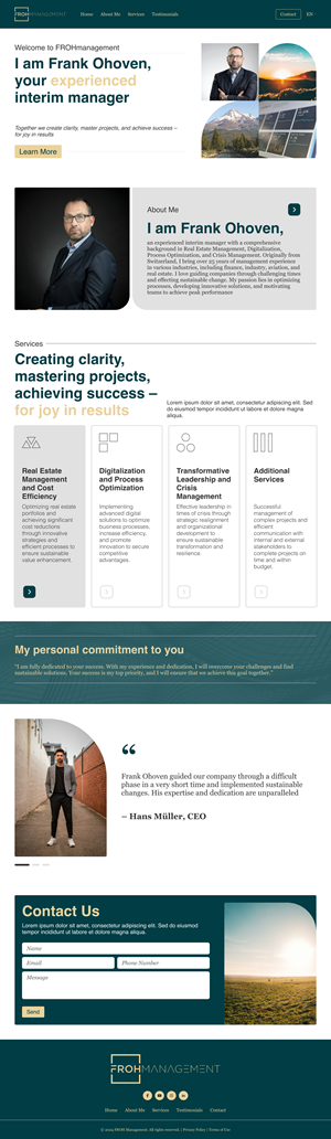 Web Design par Taufik H pour frohmanagement | Design : #33076972