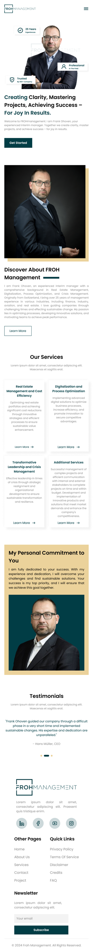 Web Design par Taufik H pour frohmanagement | Design : #33077054