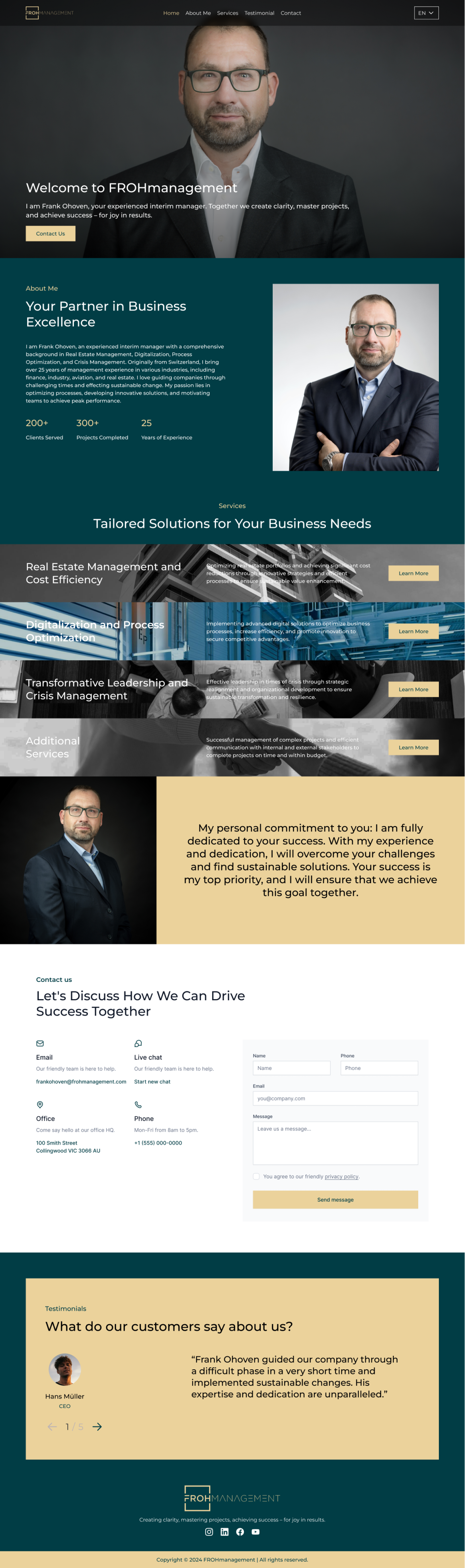 Web Design par Taufik H pour frohmanagement | Design #33077102