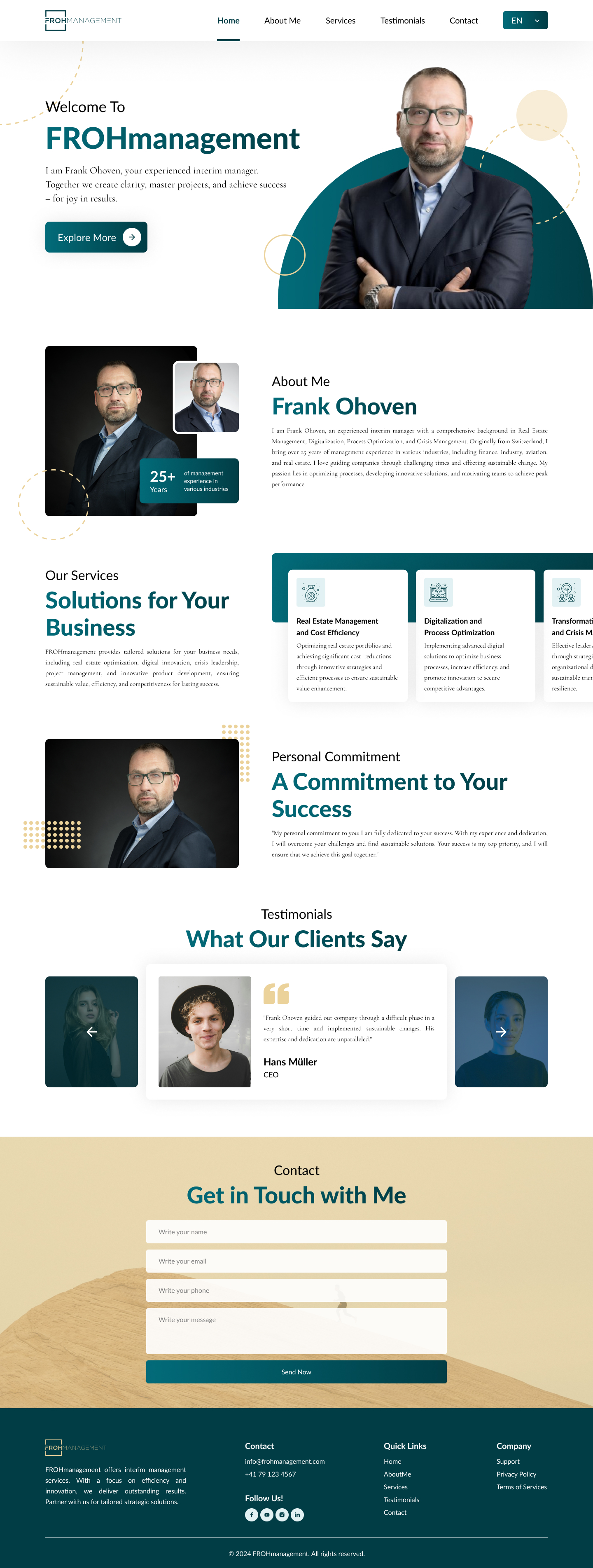 Web Design par Taufik H pour frohmanagement | Design #33077125