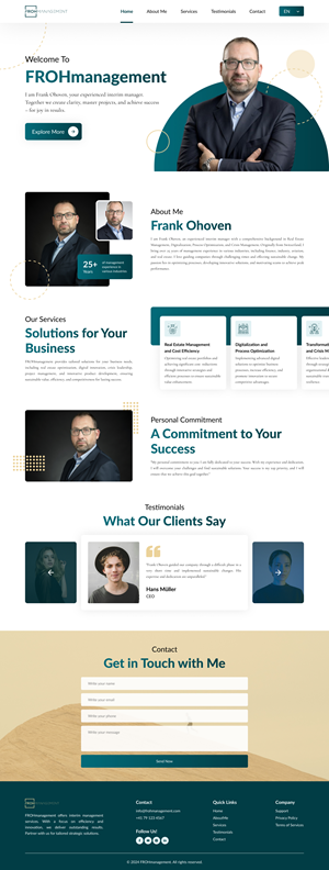 Web Design par Taufik H pour frohmanagement | Design : #33077125