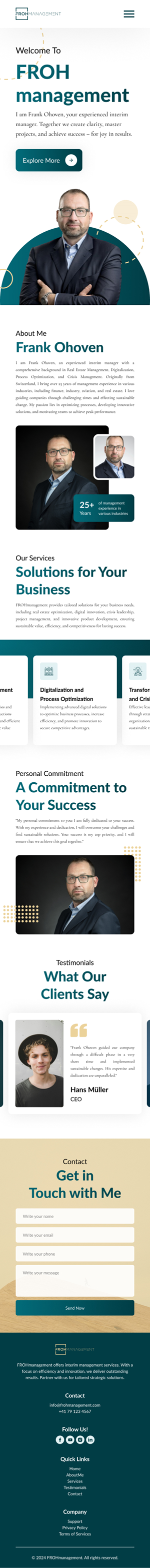 Web Design par Taufik H pour frohmanagement | Design : #33077126