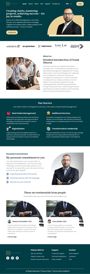 Web Design par Taufik H pour frohmanagement | Design : #33077149