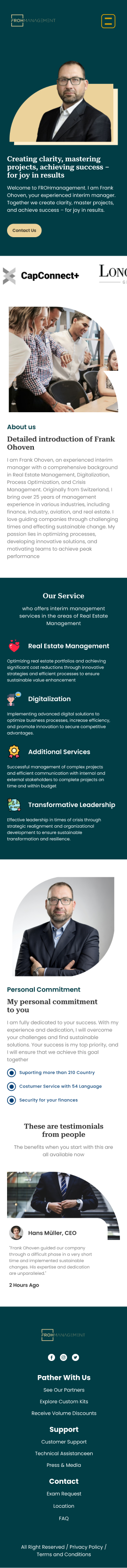 Web Design par Taufik H pour frohmanagement | Design #33077150