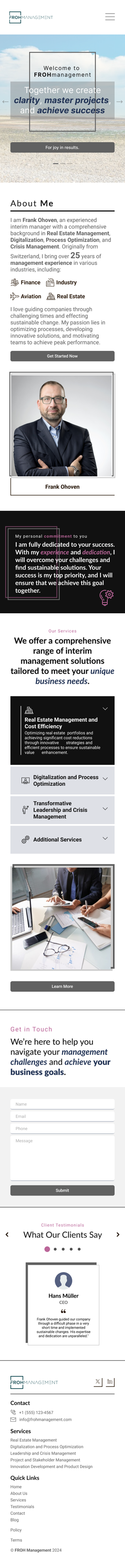Web Design par Taufik H pour frohmanagement | Design : #33077167