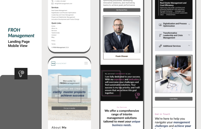 Web Design by Taufik H for frohmanagement | Design #33077168