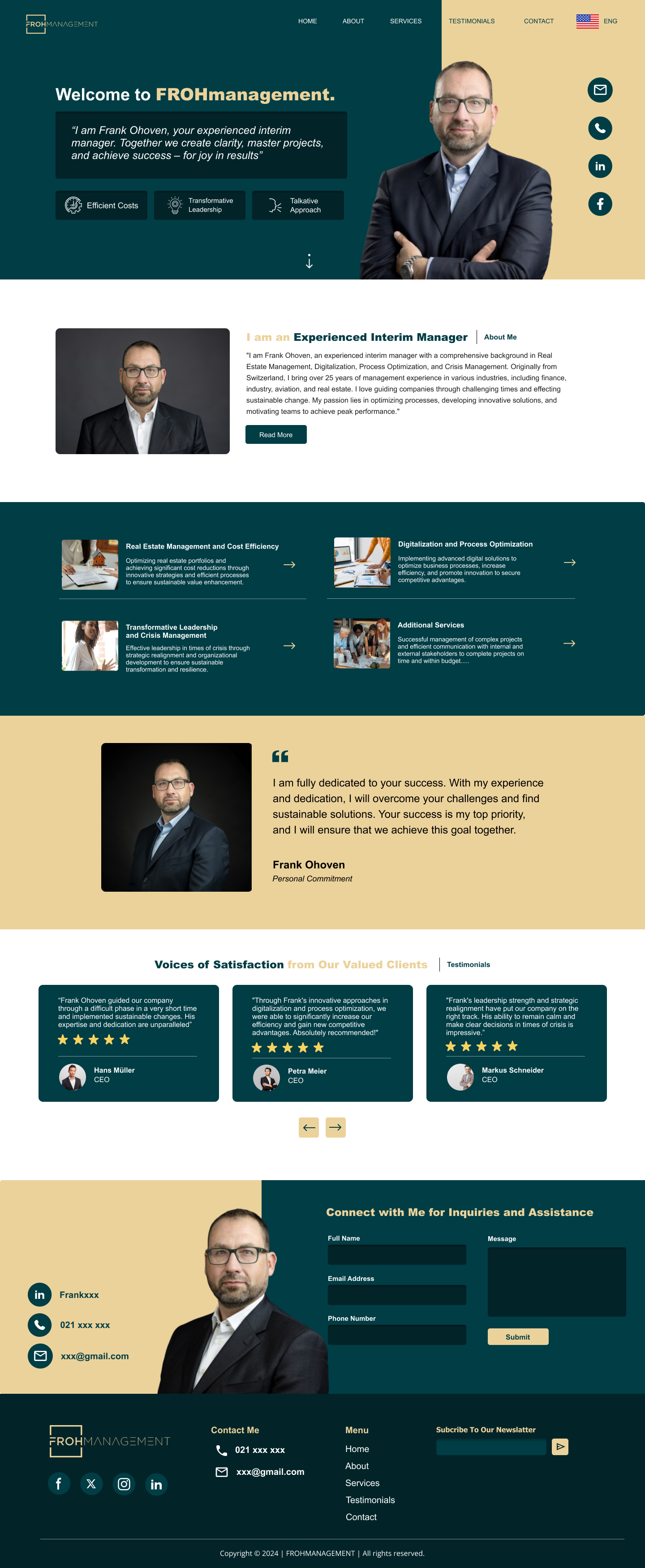 Web Design par Taufik H pour frohmanagement | Design #33077184