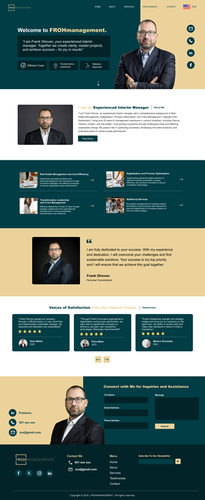 Web Design par Taufik H pour frohmanagement | Design : #33077184